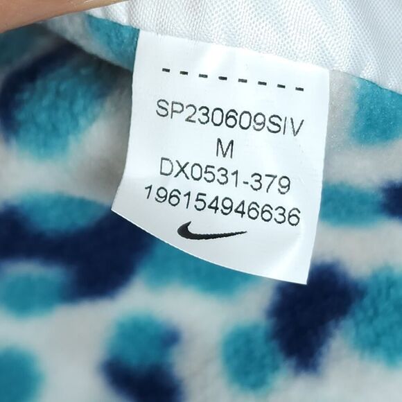 Nike Men's Club Medium Blue Dot Pattern Logo Embroidered Full Zip Fleece Jacket - Picture 12 of 12